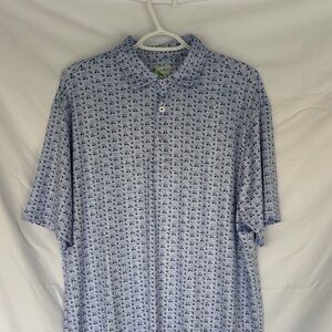 Tailorbyrd Light Blue Polo with Pattern